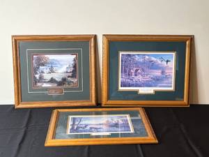 lot 206 image: Collection of 3 Framed Art Prints by Mary Pettis and Others