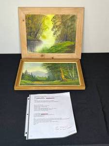 lot 264 image: Pair of Framed Paintings by Kenneth W. Shanika - Serene Landscapes