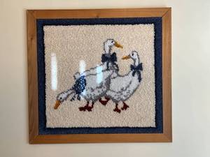 lot 460 image: Framed Vintage Duck Wall Art - 36 x 39