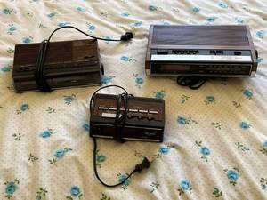 lot 616 image: Group of 3 Vintage Dual Alarm Clock Radios - Various Brands (untested)