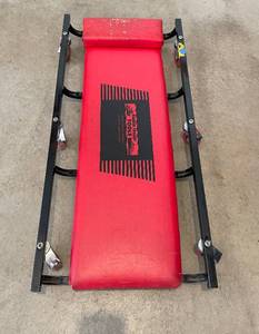 lot 15 image: Harbor Freight Tools Rolling Creeper - Red