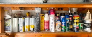 lot 137 image: Various Automotive FluidsOilsLubricants, Bug and Insect Repellants, Lawn Care Sprays