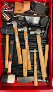 lot 200 image: Group of Various Hammers and Tools - Assorted Types