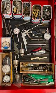lot 552 image: Assortment of Mechanical Tools and Accessories - Includes Gauges, Fittings, and More