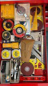 lot 554 image: Assortment of Tool Accessories - Cutting Wheels, Measuring Tapes, and More