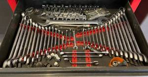 lot 586 image: Assortment of Craftsman Hand Tools - Wrenches, Sockets, and Hardware