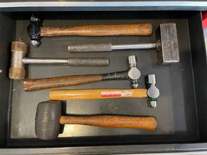 lot 590 image: Set of 6 Mechanics Hammers - Various Types