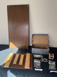 lot 412 image: Assorted Misc Wood and Hardware Components for Custom Project