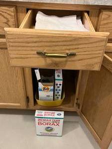 lot 416 image: Assortment of Laundry Supplies - Includes Tide and Borax quantities unverified
