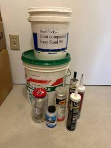 lot 425 image: Assortment of Joint Compounds and Sealants - Includes Easy Sand 90 and DuraBond 90 - Quantities Unverified