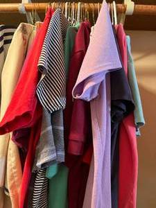 lot 510 image: Assortment of Womens Polo and Casual Shirts - Various Colors and Designs Mostly SZ M