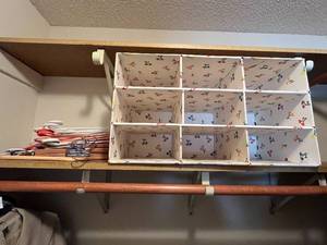 lot 534 image: Shoe Storage Organizer with 9 Compartments - Multi-Colored Design