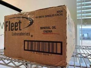 lot 50 image: 1 Case (48 each) NEW Fleet Laboratories Enema Mineral Oil 
