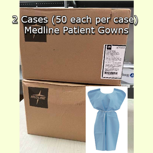 lot 89 image: 2 Cases (50 each per case) NEW Medline NON24356 Patient Gowns
