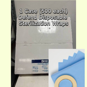 lot 20 image: 1 Case (500 each) NEW Defend SW-2400 24 x 24 Disposable Sterilization Wraps