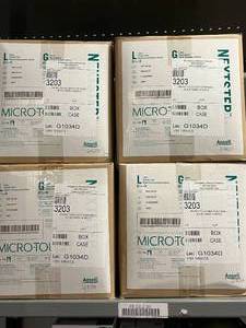 lot 62 image: 4 Cases (1000 pairs per case) NEW Ansell 3203 NEXTSTEP Micro-Touch Latex Powder-Free Medical Examination Gloves