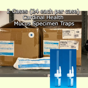 lot 25 image: 2 Cases (24 each per case) NEW Cardinal Health C30200A Single-Use Latex-Free Sterile Mucus Specimen Traps - Expiration 126