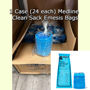 lot 29 image: 1 Case (24 each) NEW Medline NON80328 Clean Sack Emesis Bags for Sickness Clean-Up