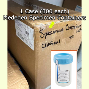 lot 30 image: 1 Case (300 each) NEW Medegen 120cc Single-Use Sterile Specimen Containers