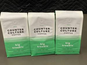 lot 204 image: F2 - Counter Culture Coffee Big Trouble Whole Bean Coffee 3 Bags
