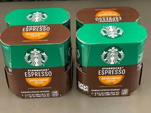 lot 247 image: Starbucks Espresso Salted Caramel Cream Cans - 8 Pack