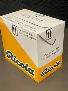 lot 261 image: AS 4 - Ricola Lemon Mint Sugar Free Drops - 8 Bags