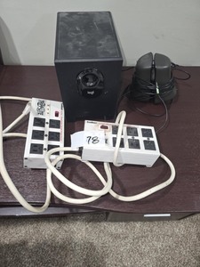 lot 78 image: Logi Speaker System and Tripp-Lite Ultra Diagnostic Surge Suppressor