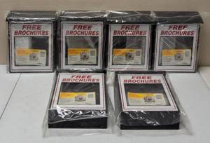 lot 27 image: Deflecto Office  Outdoor Brochure or Flyer Holder - Black (6) - New