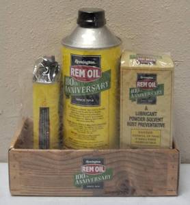 lot 43 image: Remington REM OIL - Since 1914  100th Anniversary Kit