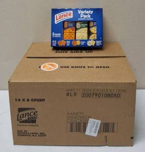 lot 46 image: Snyders - Lance  Variety Pack Sandwich Crackers - 1 Case