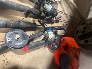Lot of Ice Fishing Rods & Reels