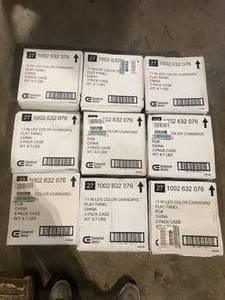 lot 4 image: 27 Boxes of  Commercial Electric 11 in. 12.5-Watt Dimmable White Integrated LED Edge-Lit Round Flat Panel Flush Mount Ceiling Light Color Changing Customer Returns See Pictures