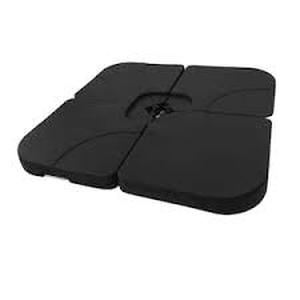 lot 12 image: WESTIN OUTDOOR Fillable 4-Piece Standard Plastic Universal Patio Umbrella Cross Base Stand with Handle in Black Customer Returns See Pictures