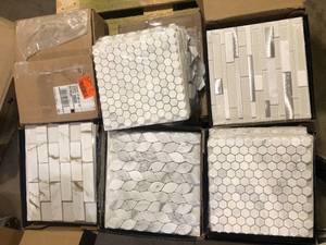 lot 22 image: 12 Boxes of Mixed Assorted Ceramic Flooring Various Models and Conditions  Customer Returns See Pictures
