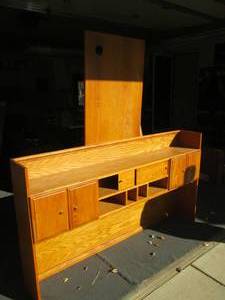 lot 165 image: Wood 6ft desktop surface plus the m...