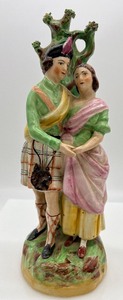 lot 14 image: Vintage STAFFORDSHIRE Prince with Lady - England