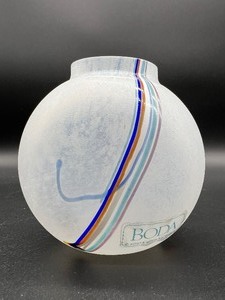 lot 64 image: KOSTA BODA Art Glass Vase - Rainbow - Sweden