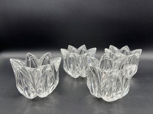 lot 73 image: ORREFORS Art Glass - Belle Tulip Votives - Sweden - QTY 4