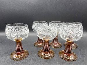 lot 85 image: Vintage ROEMER Beehive Cordial Glasses - QTY 6