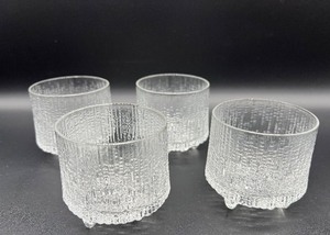 lot 128 image: IITALA by Ultima Thule Art Glass - Footed Cordial Glasses - QTY 4 - #2