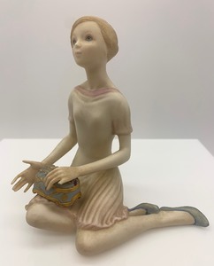 lot 36 image: Vintage Cybis Pandora Porcelain Figurine