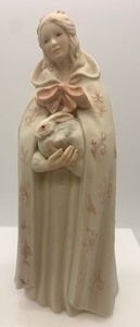 lot 38 image: Vintage CYBIS Melissa Porcelain Figurine, Holding a Rabbit