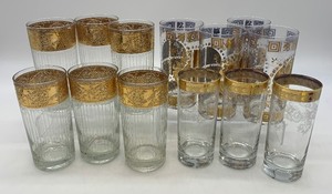 lot 55 image: Vintage HIGHBALL Glasses, Variety of CULVER CORONET, CULVER TYKOL, CELLINI (Variety)