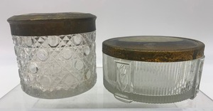 lot 107 image: 2 Vintage VANITY JARS
