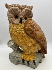 lot 135 image: Mid Century ATLANTIC MOLD Ceramic Owl - 1972 HUGE SEE ALL PHOTOS 21
