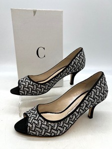 lot 218 image: CAPARROS Open Toe Silver Metallic  Buffy Heels - Womens Size 9.5M