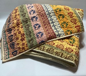 lot 242 image: SUNDANCE Cotton Boho Quilt Bedding with 2 Shams - Queen