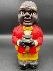 lot 254 image: Vintage Black Americana - Cast Iron Mammy Bank - Uncle Moses