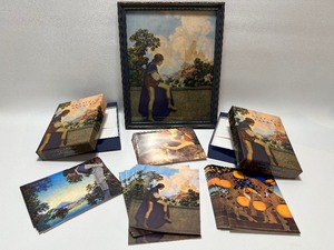 lot 161 image: Vintage MAXFIELD PARRISH Print - The Page and 2 NEW Boxes of Blank Greeting Cards