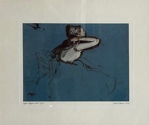 lot 166 image: EDGAR DEGAS Framed Print - Seated Dancer 1878